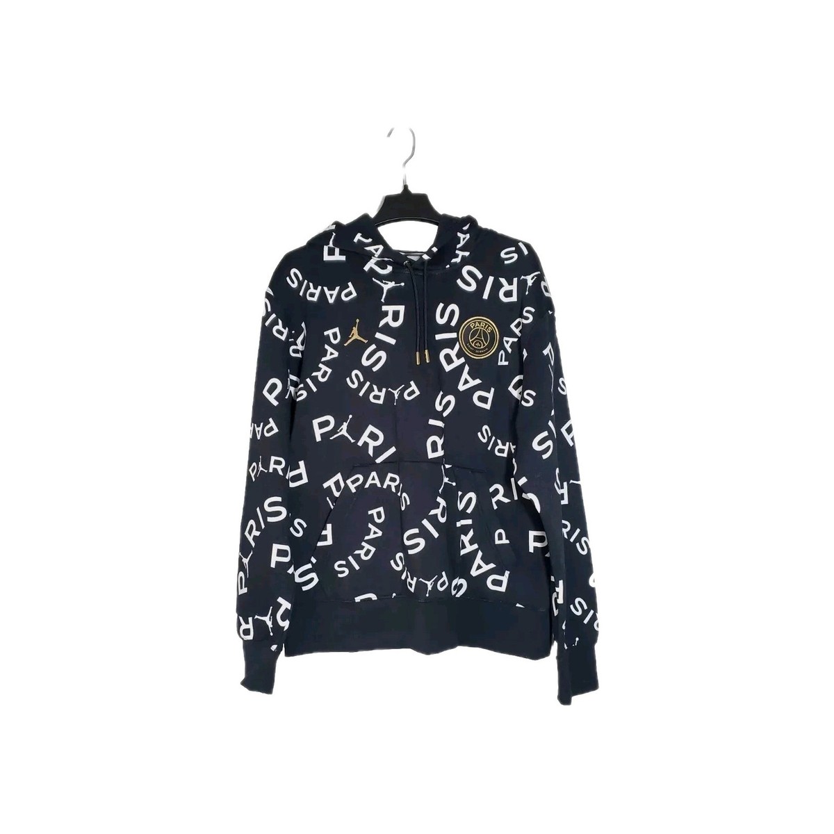 Jordan Paris Saint Germain Pullover Hoodie Men's Size M Black NWT