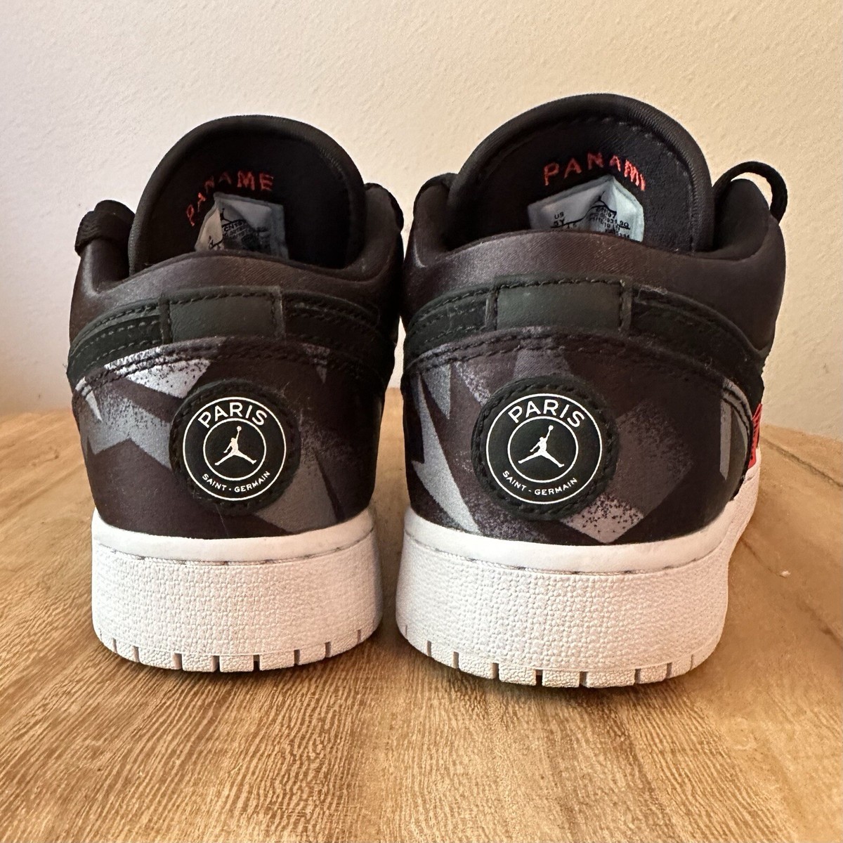 Size 5Y - Paris Saint-Germain BG Air Jordan 1Low Black/Black