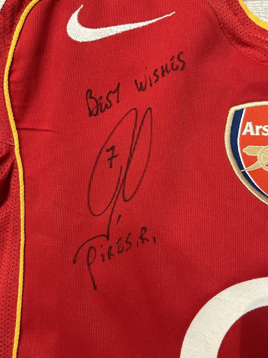 VINTAGE Nike Total 90 Arsenal Football Shirt Signed By Robert