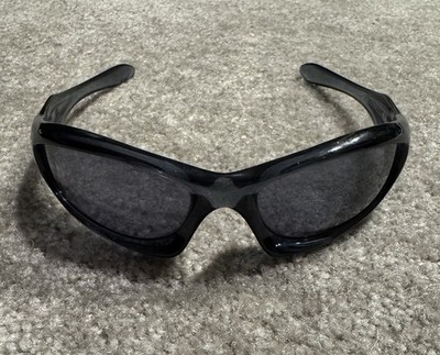 Vintage Y2K Oakley Monster Dog Sunglasses Crystal Clear Blue