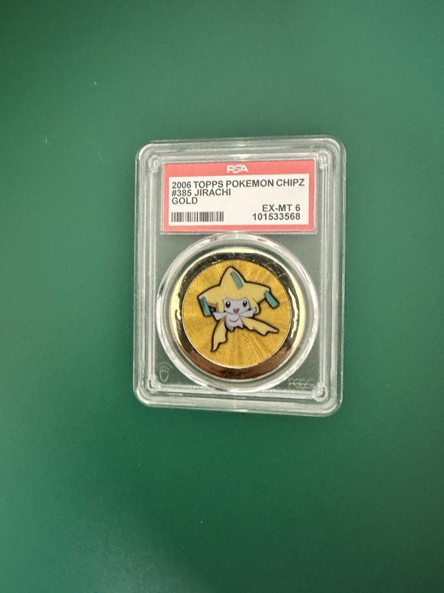 2006 Topps Pokémon Chipz Jirachi Gold EX-MT 6 POP 1!!! | eBay