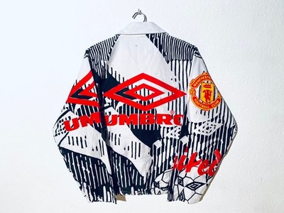 Manchester United Adult M Football Training Drill Top Umbro 90s