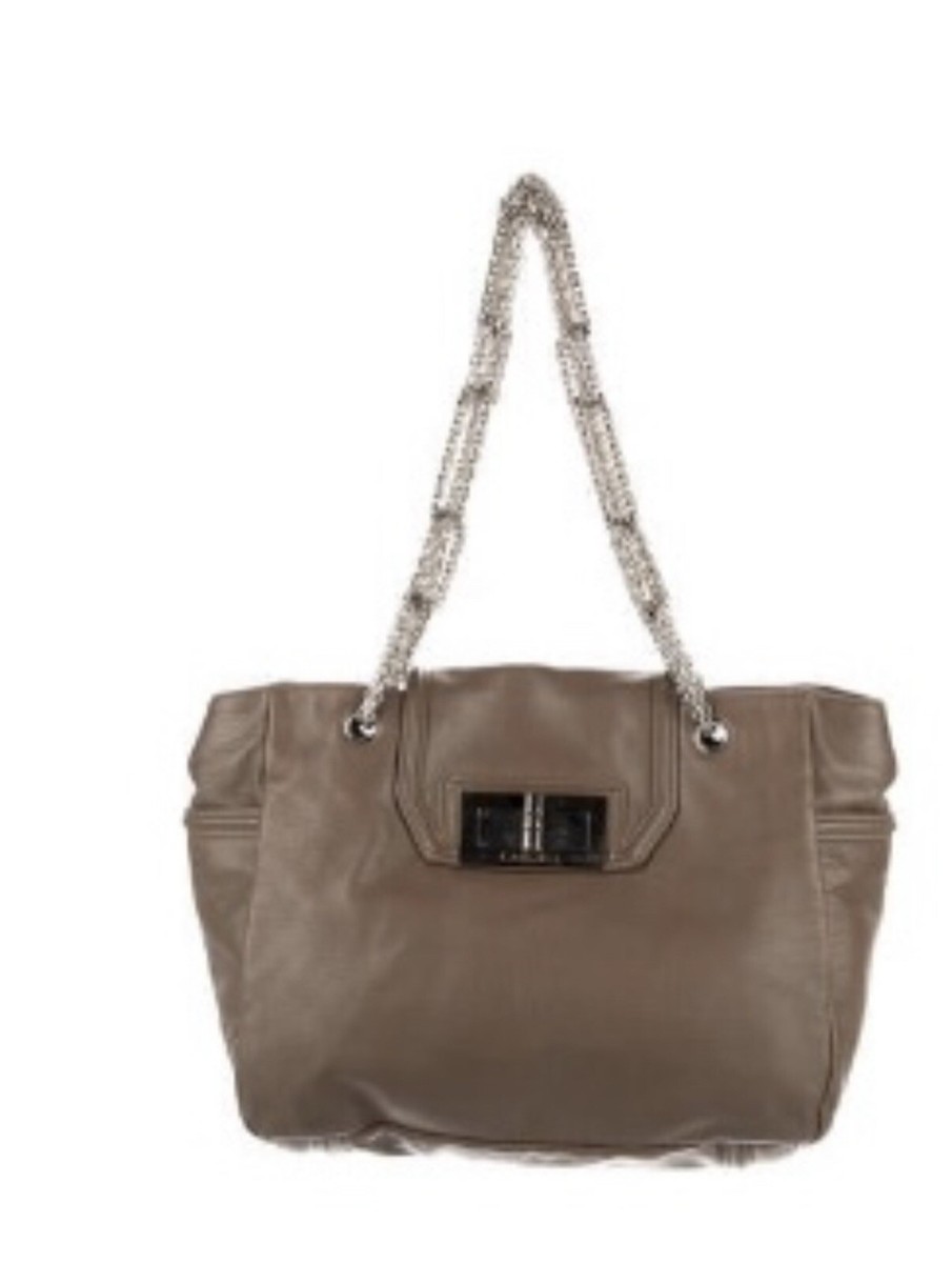 Chanel 2.55 Reissue Mademoiselle Giant Lock taupe Leather Tote Bag