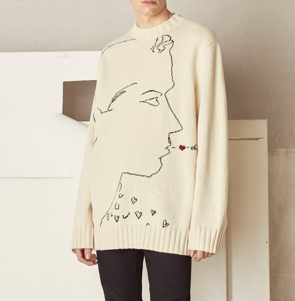 Raf Simons Calvin Klein 205W39NYC Andy Warhol sweater sz L