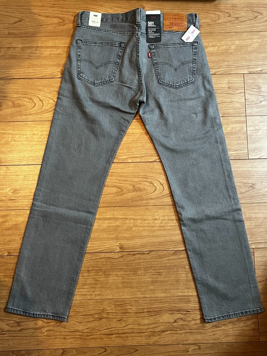 Levi's 501 Stretch Jeans Gray Black Men's M W32 L32 Denime 00501