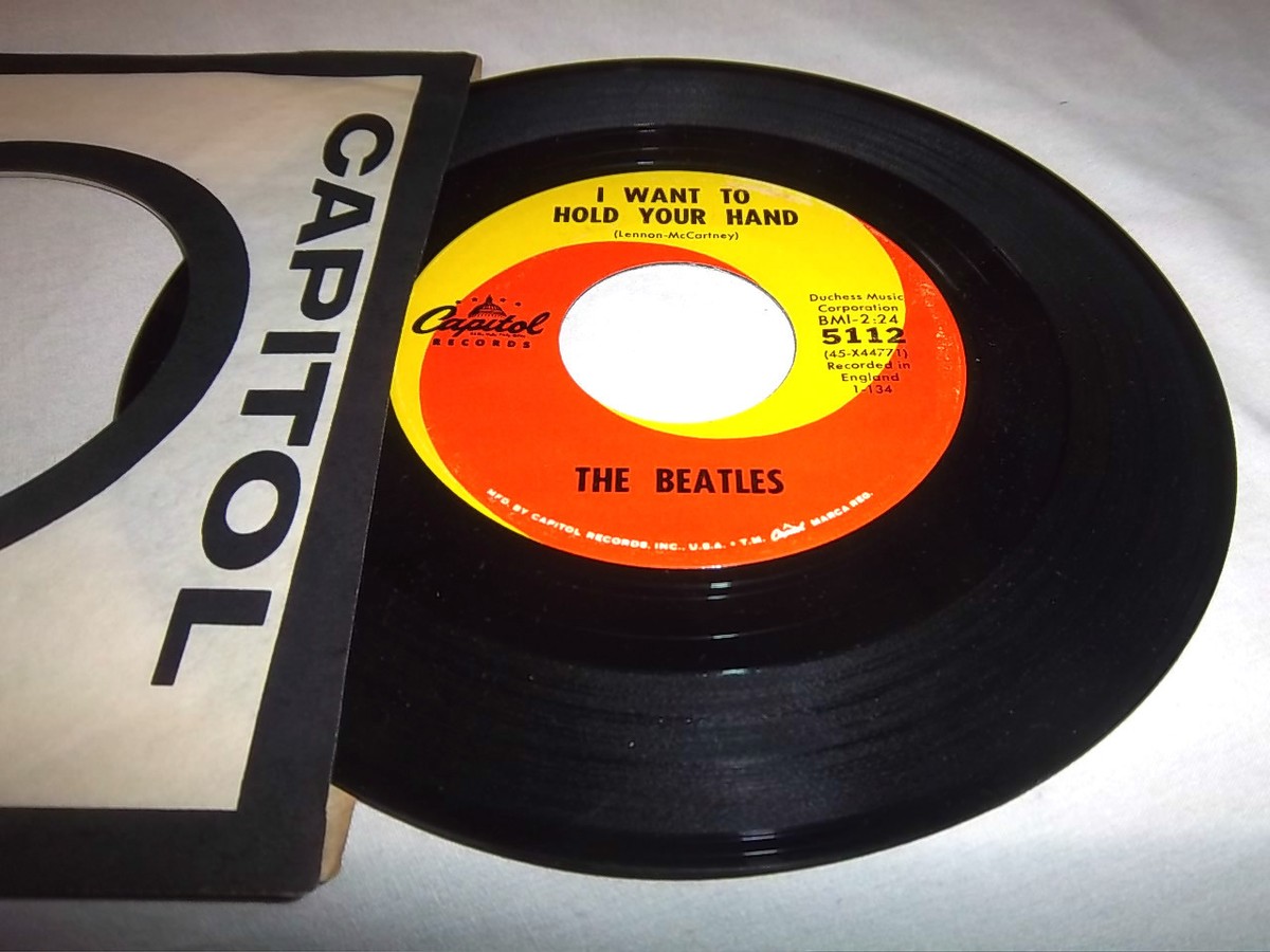 BEATLES-I WANT TO HOLD YOUR HAND/SAW HER 1968 ISSUE NM VINYL