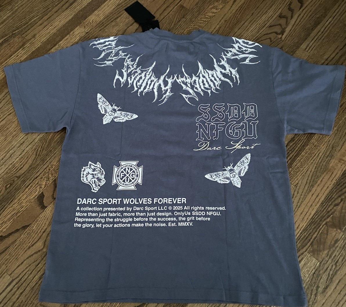 Darc Sport Wolf Iron V2 Premium Oversized T-Shirt Norse Blue