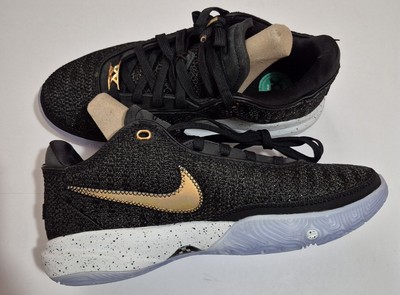 Nike Lebron XX 20 Metallic Gold Black Sneakers Sz 7 Men's/8.5