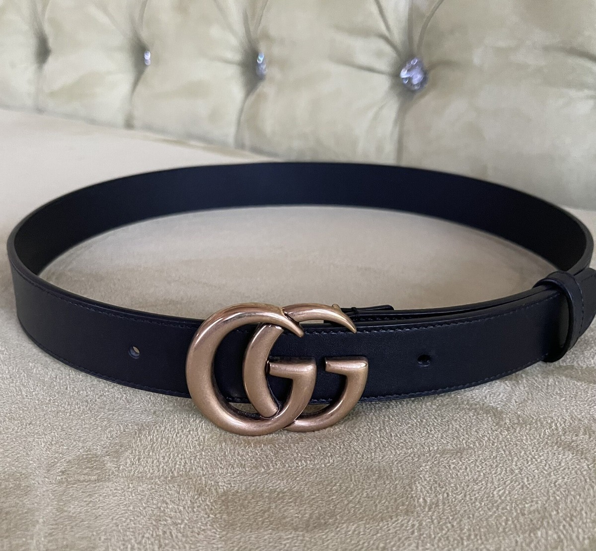 Gucci Double G Buckle Belt Black Size 80/32 | eBay