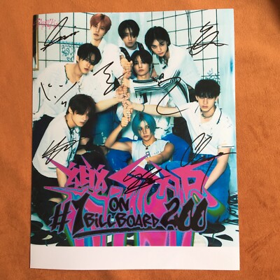楽 STAR STRAY KIDS SKZ Photo Poster 8*10 Autographs SIGNED K-POP