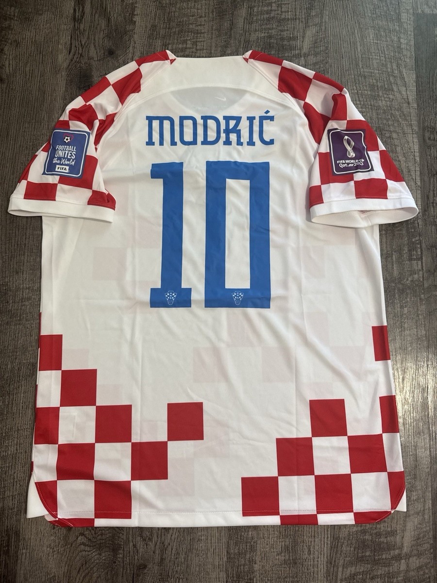Luka Modric Croatia Nike Home Jersey 2022 World Cup Men's Size