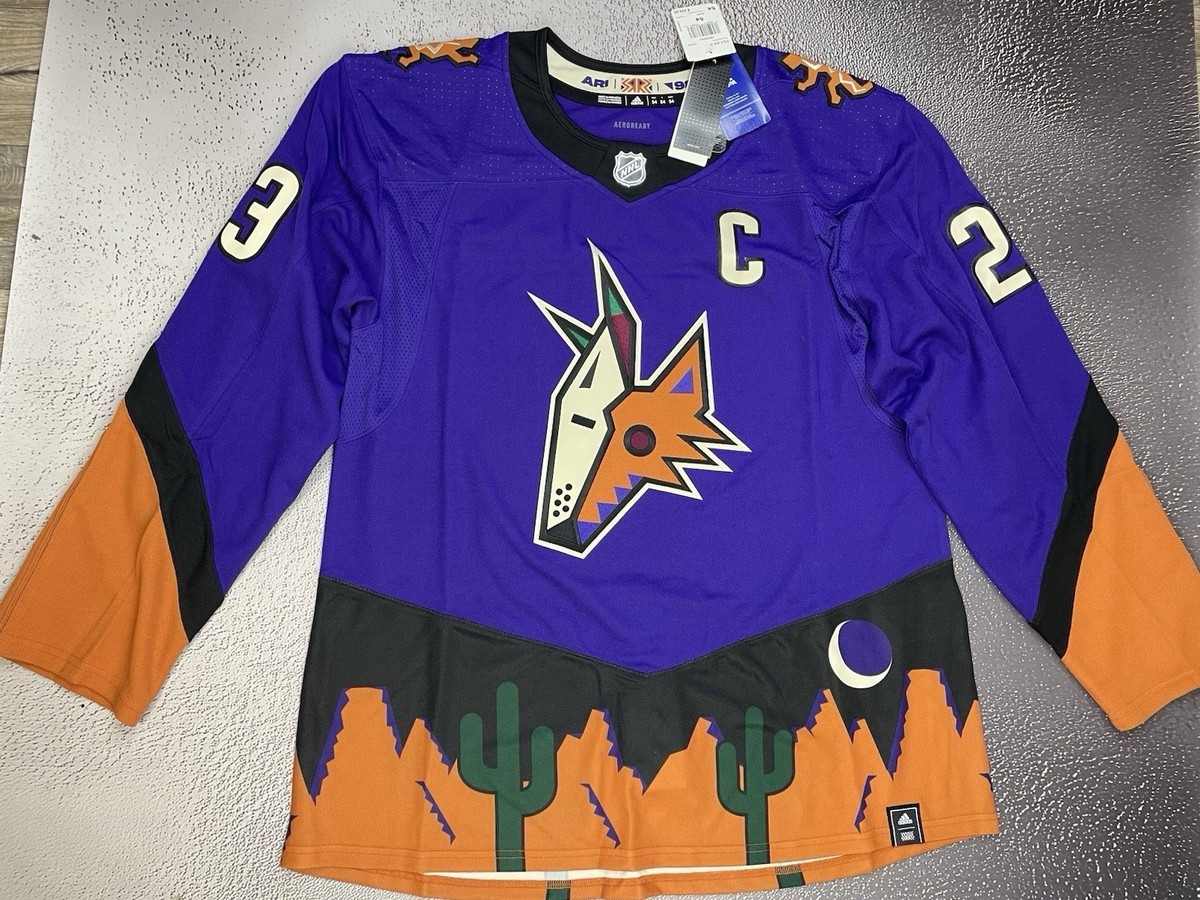 New Authentic Adidas Arizona Coyotes Purple Jersey Size 54 Phil