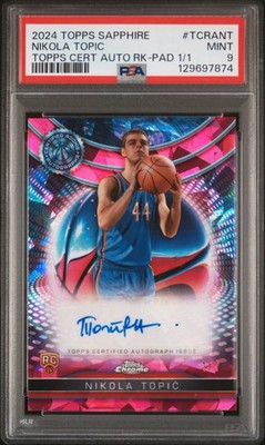 2024-25 Topps Chrome Basketball Sapphire NIKOLA TOPIC Padparadscha