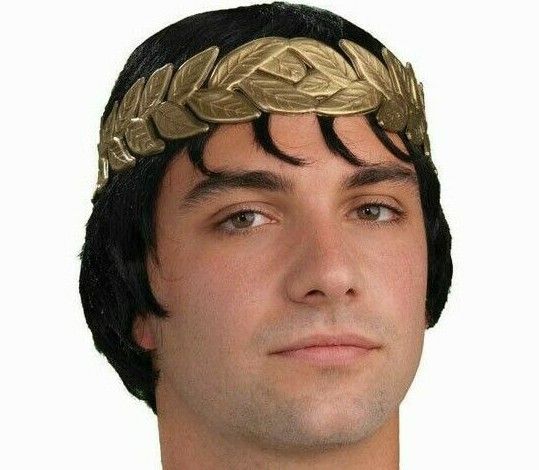 GOLD LAUREL LEAF HEADBAND Plastic Roman Caesar Greek Costume Toga
