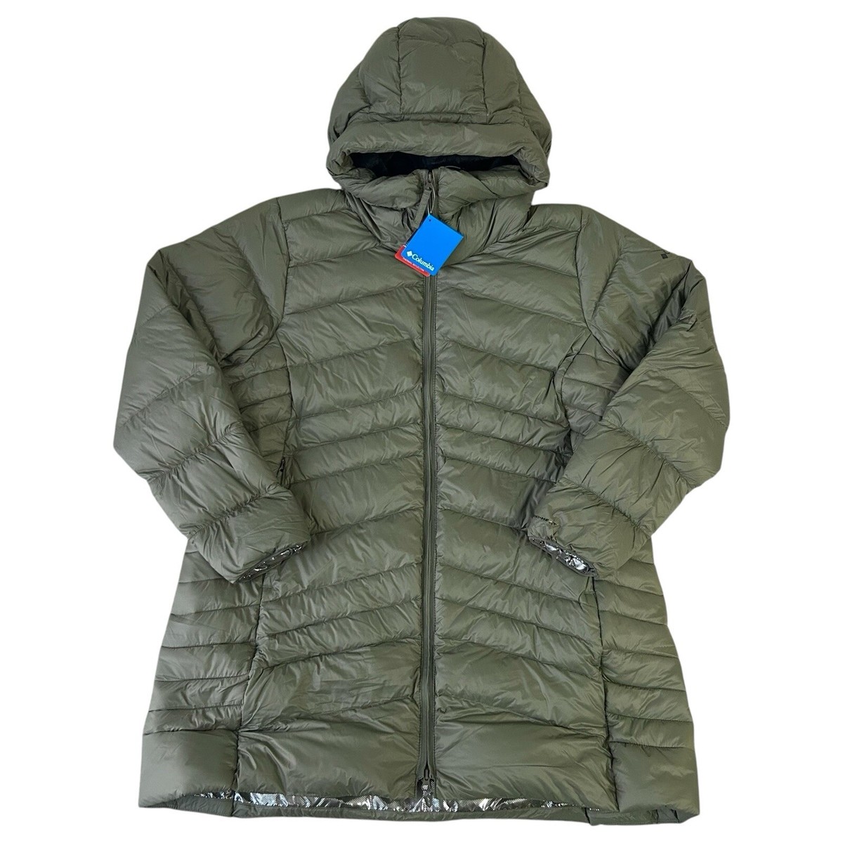 Columbia Women's 2X Omni-Heat Autumn Park Down Mid Jacket Olive