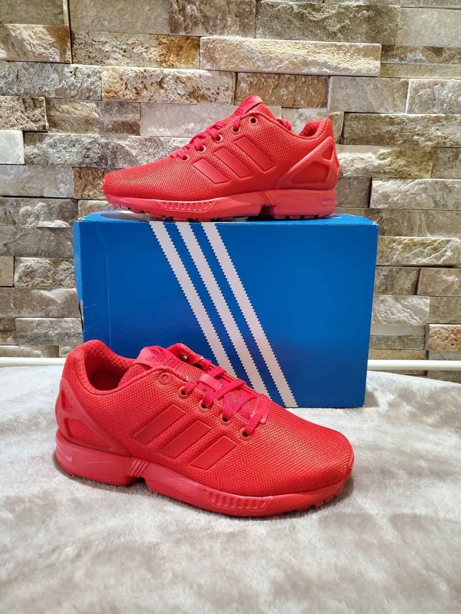 Youth's 4US - Adidas ZX Flux J 'Triple Red' EG3823 | eBay