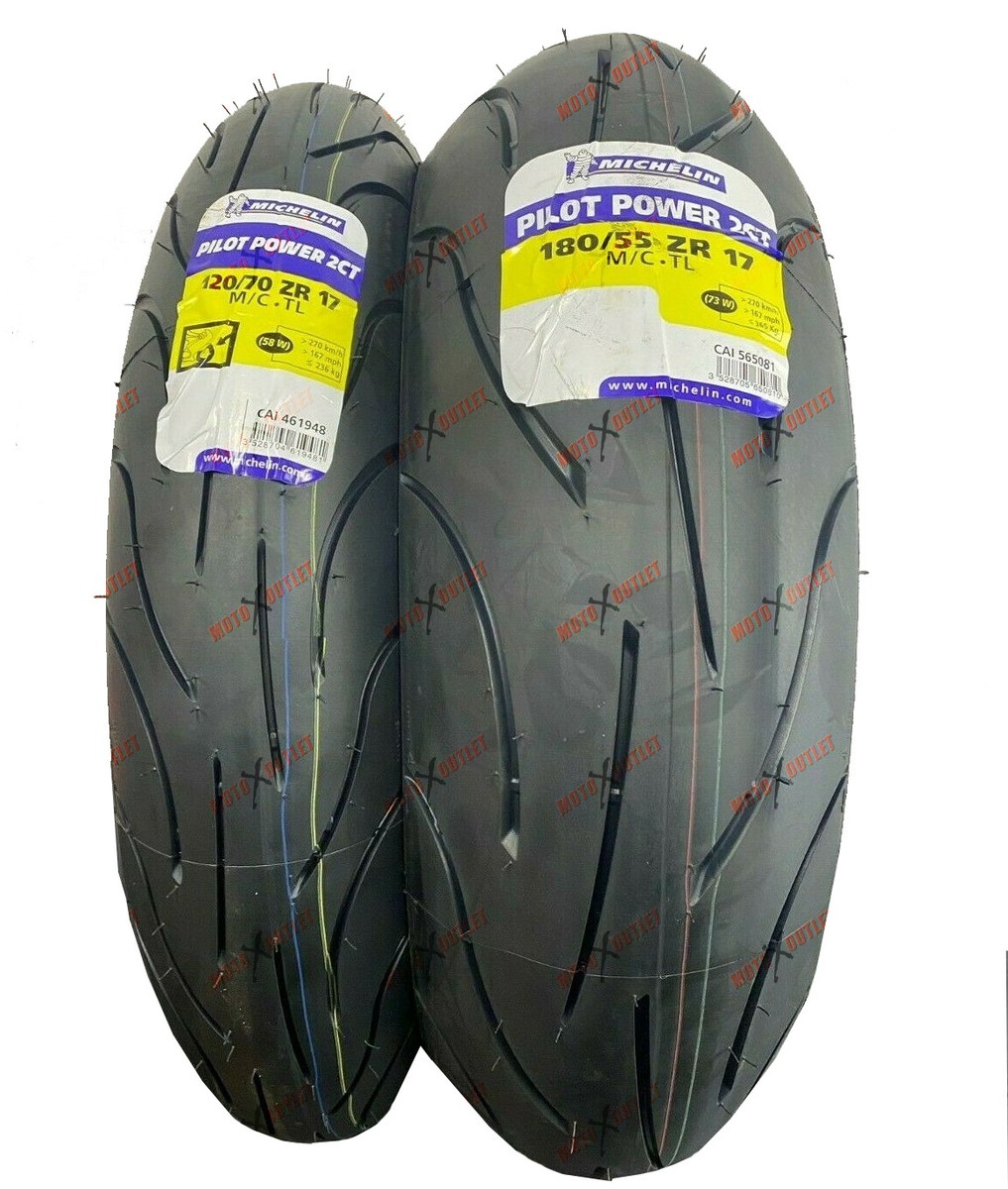 Michelin Pilot Power 2CT 180/55ZR17 120/70ZR17 Front Rear