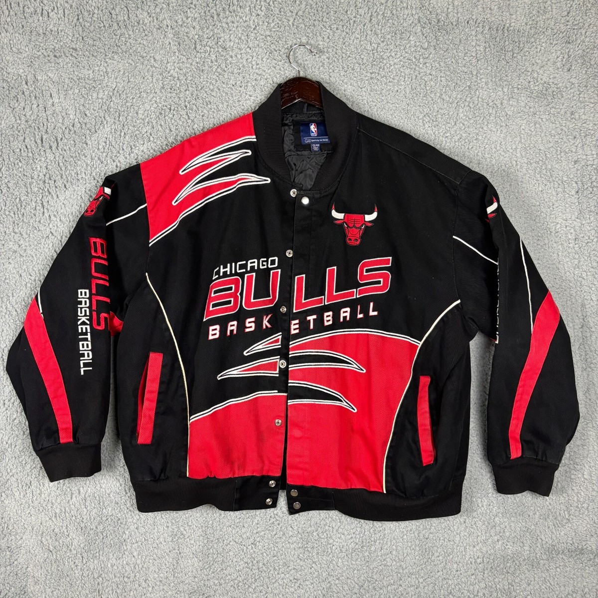 Vintage Chicago Bulls Jacket 4XL 4XG Shark Teeth All Over Print