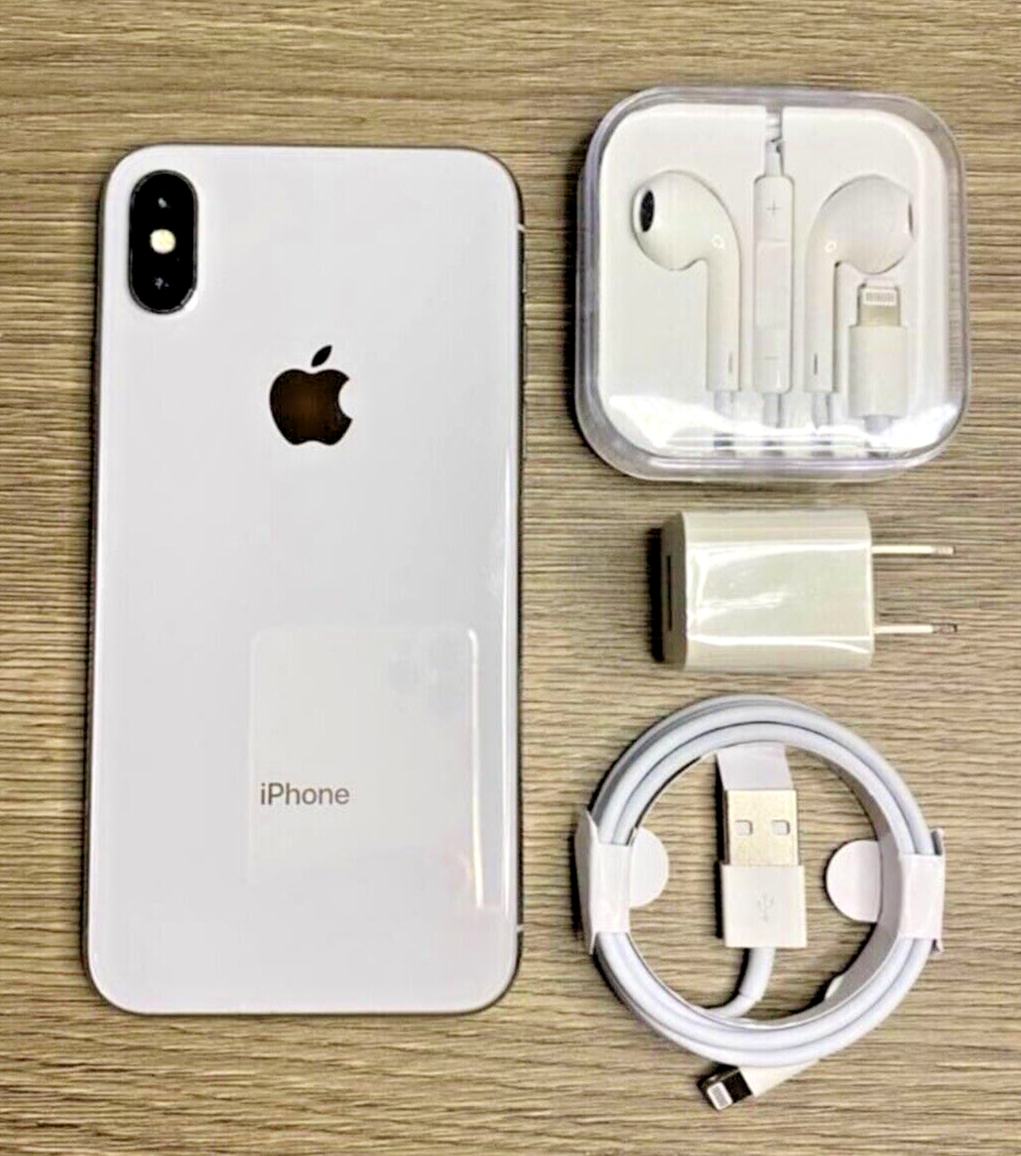 Apple iPhone X - 256GB - Silver (Factory Unlocked) - Good