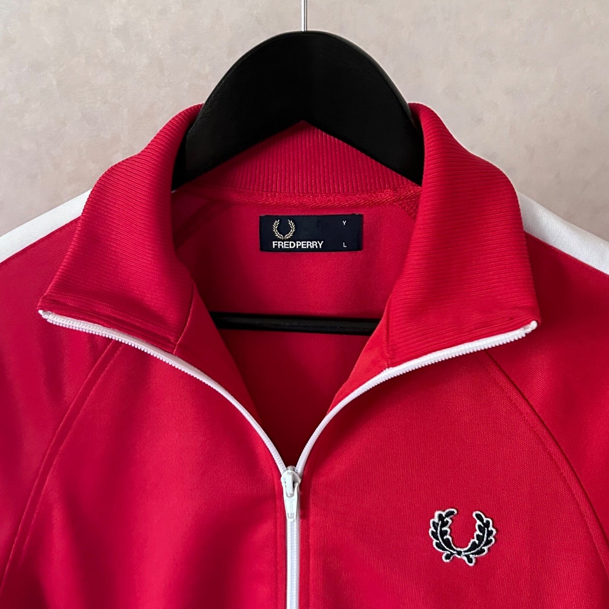Fred Perry Boys Kids Jacket Tracksuit Red Full Zip Size-L | eBay