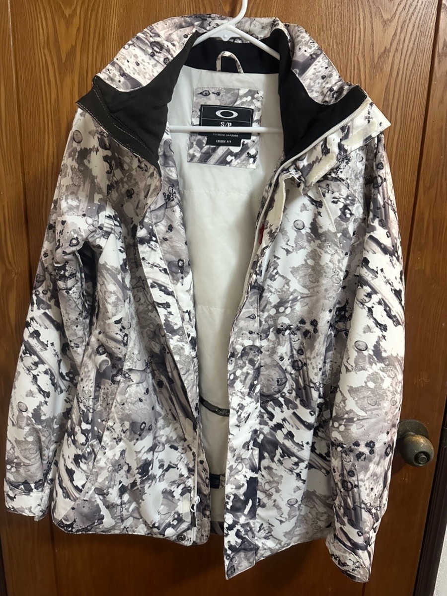 Oakley Insulated Snowboard Ski Jacket Panda Black White S/P Loose