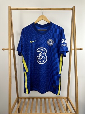 Nike Chelsea FC 21-22 Fulbol Soccer Blue Hyundai Nike Dri-Fit
