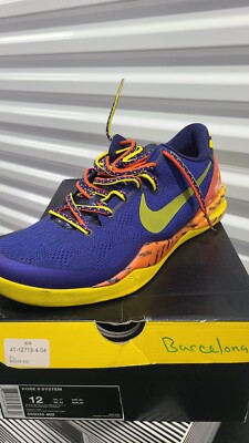 Nike Kobe 8 System VIII 'Barcelona Tiger' 12 Deep Royal Blue Size