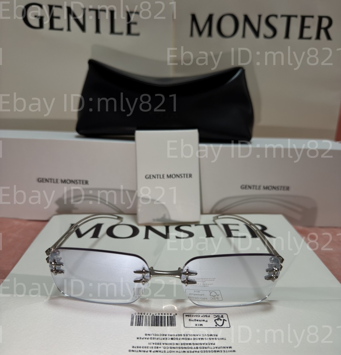 GentleMonster Sunglasses BOLD - Tetra 02(BRM) Silver Frame Clear