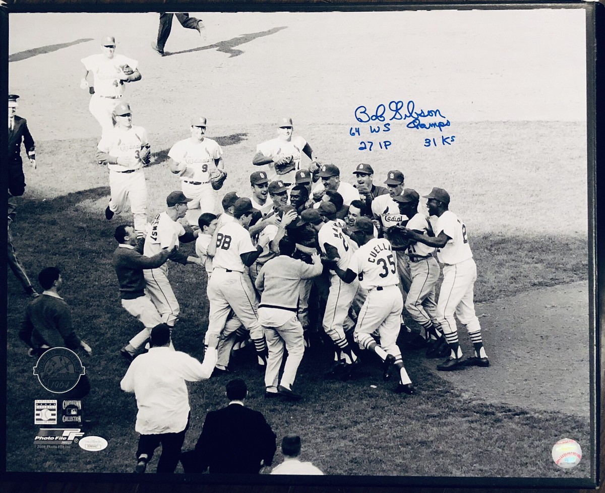 MLBボブ・ギブソン選手サイン入り写真 Bob Gibson MLB Original