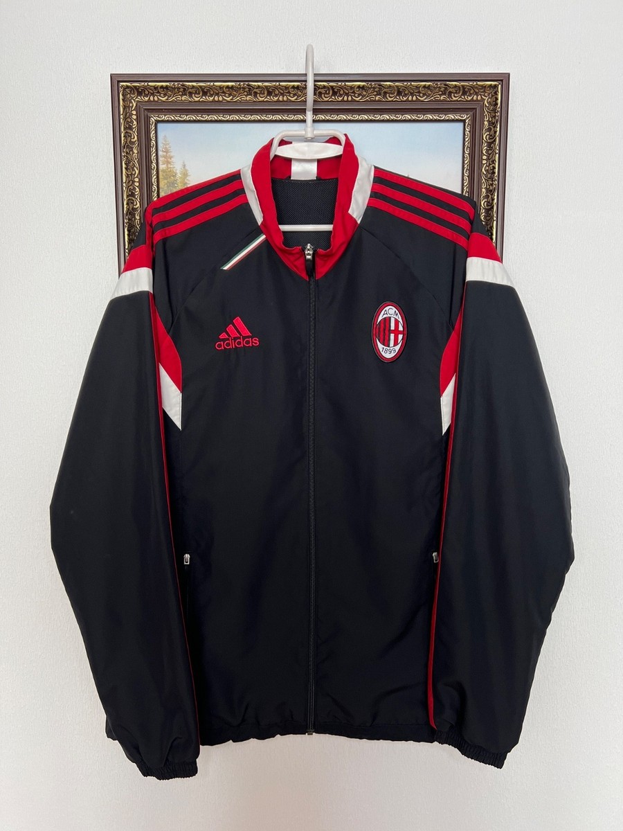 adidas A C MILANジップアップジャケット M 黒/赤 AC Milan adidas