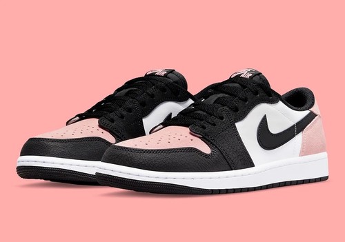 Nike Air Jordan 1 Retro Low OG Bleached Coral Pink Black Size 11