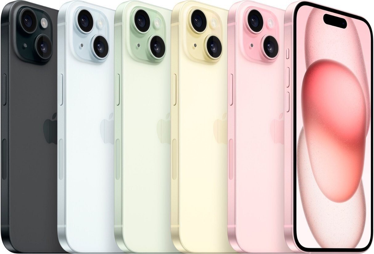 Apple iPhone 15 128GB 256GB 512GB (Cricket) Black Blue Green Pink