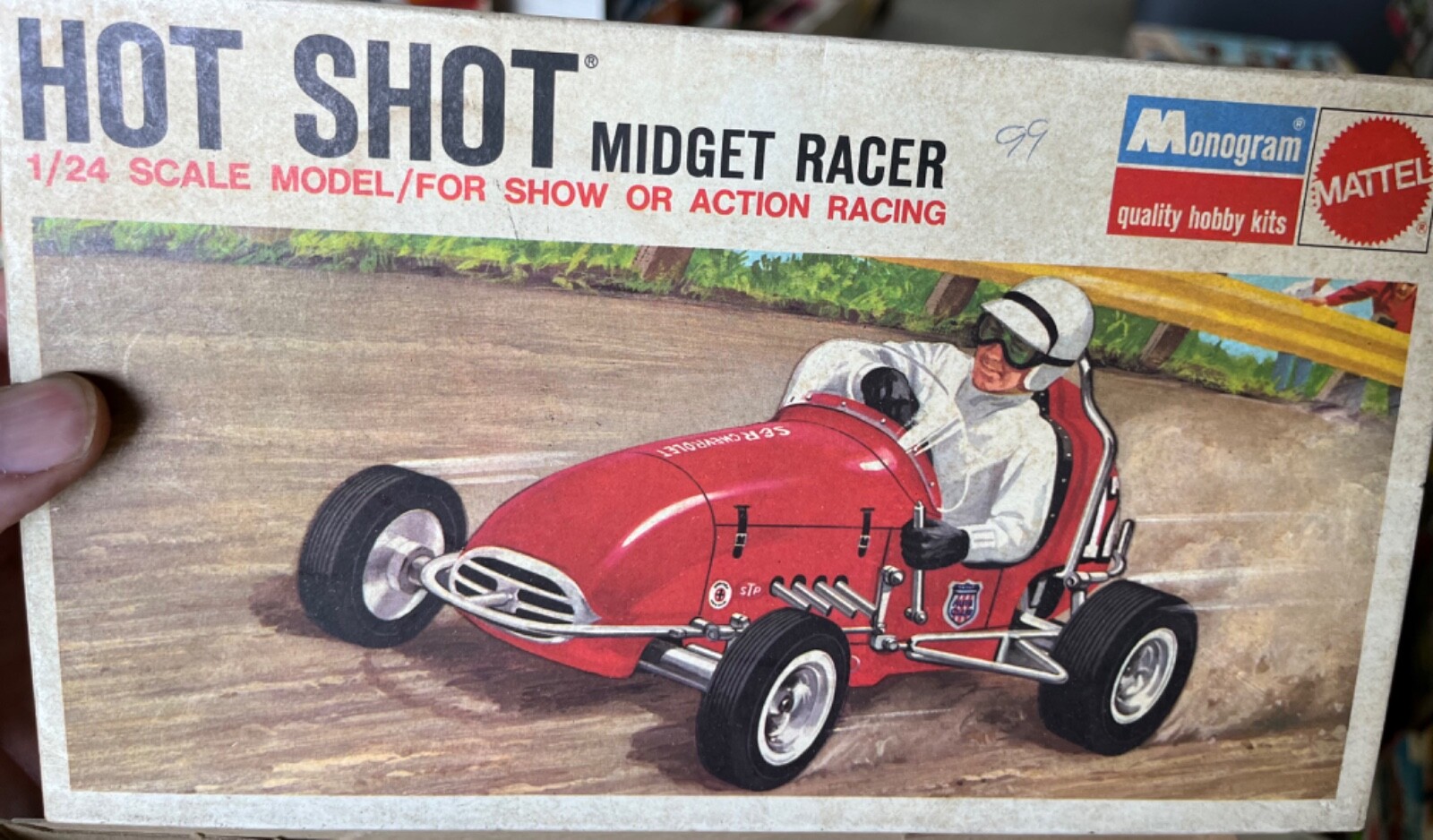 Monogram 6730 Mattel Hot Shot Midget Slot Body Racer 1:24 KIT McM
