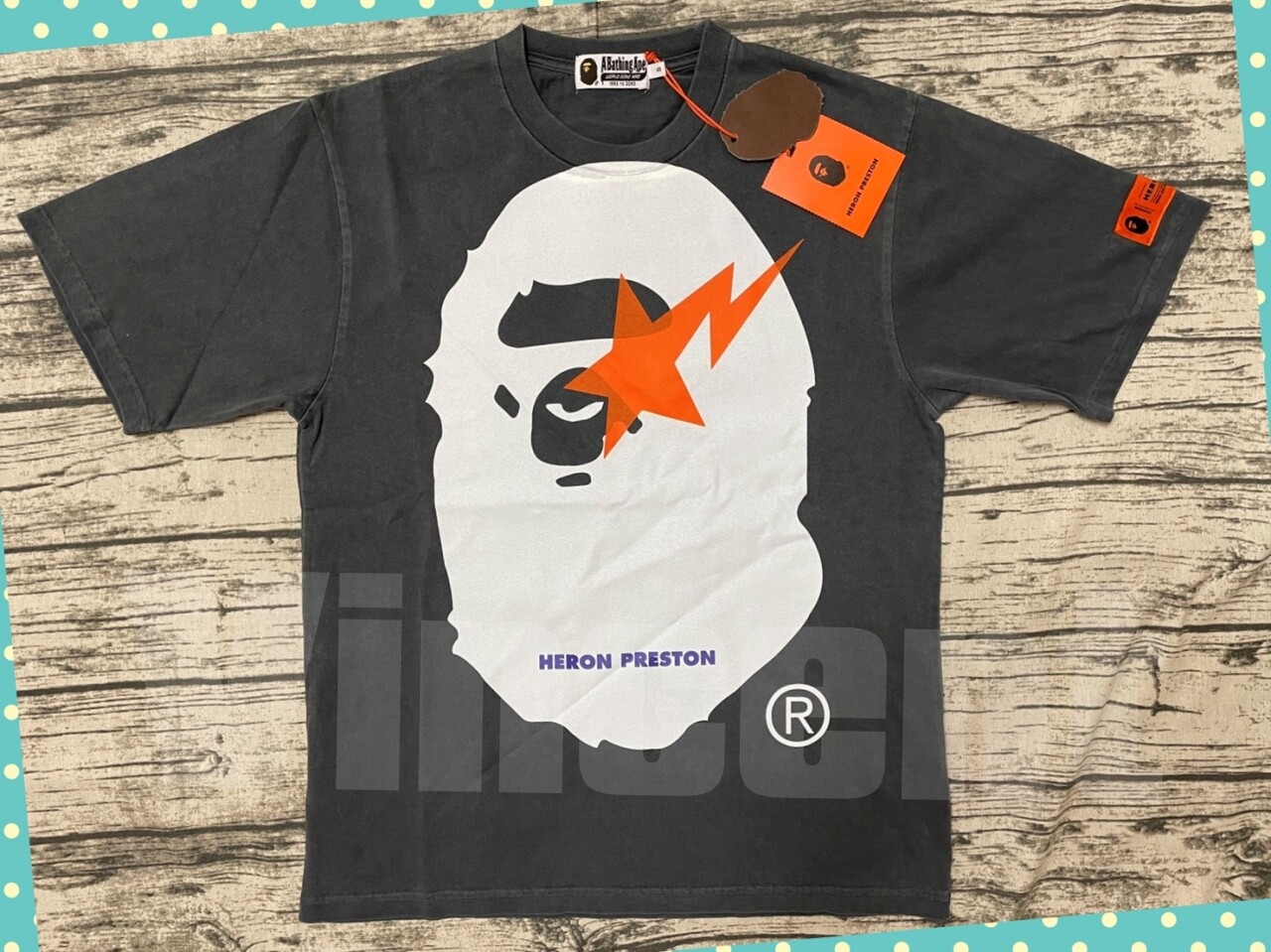 A BATHING APE X HERON PRESTON TEE SIZE M OVERSIZE | eBay