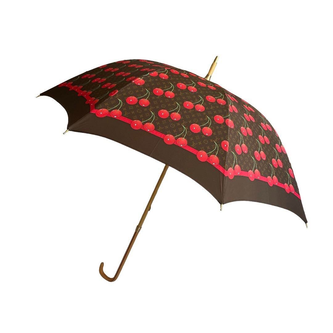 Authentic Louis Vuitton Vintage Umbrella Monogram Cherry Takashi