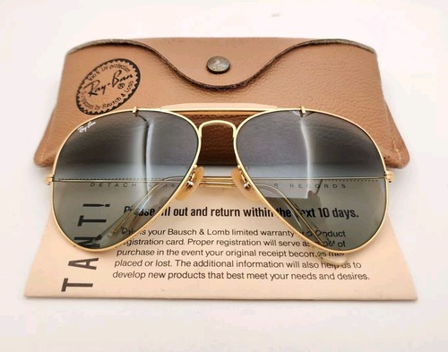 Vintage B&L Ray Ban Bausch & Lomb Gray Changeables 62mm