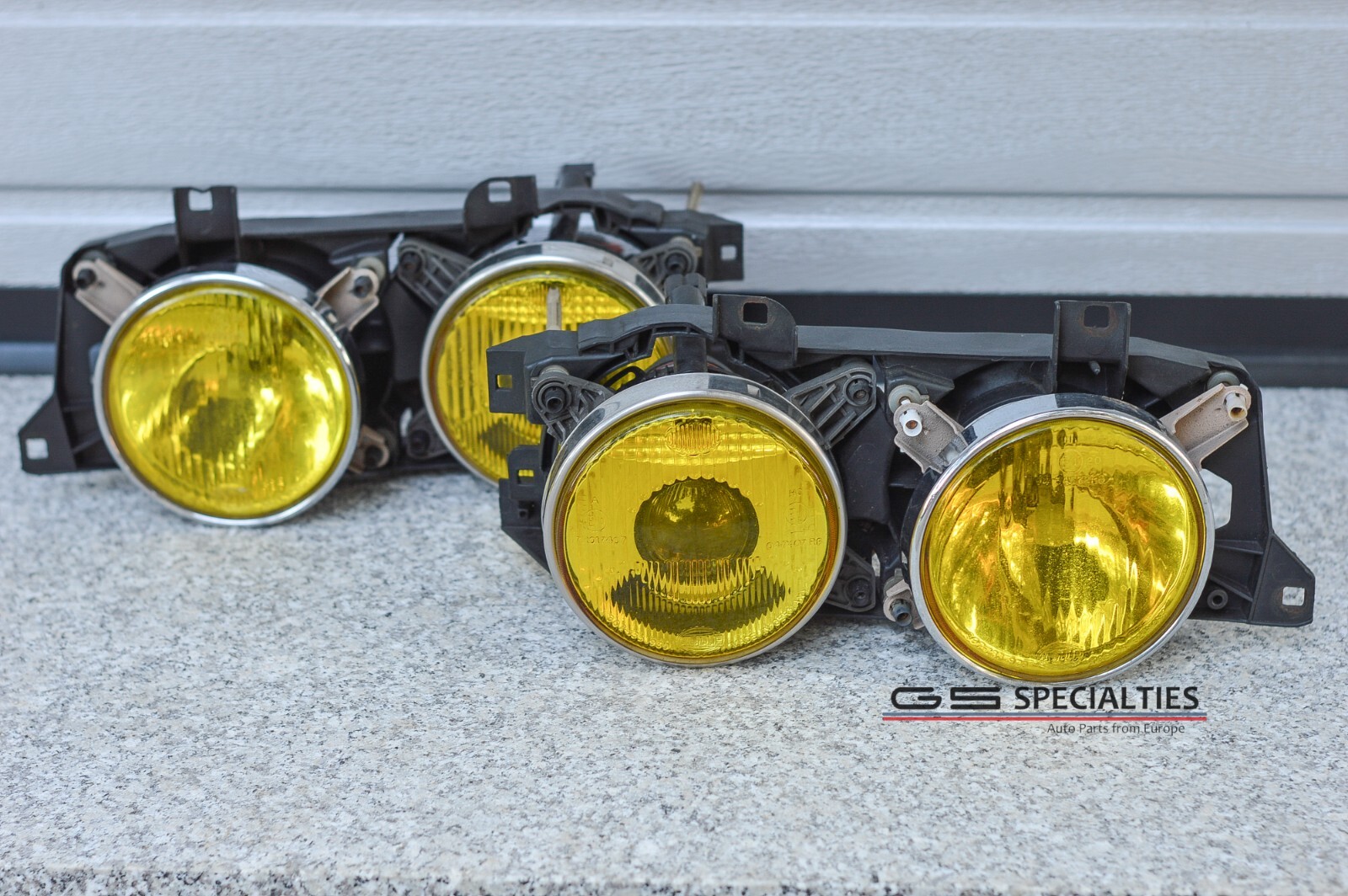 BMW e34 yellow headlights yellow hella yellowhella headlights bmw