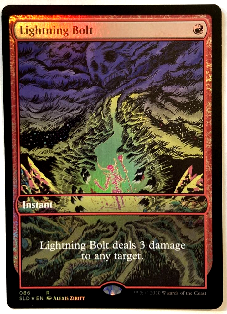 MTG 稲妻 Lightning Bolt 英語 サインド 4枚セット 稲妻⁄Lightning