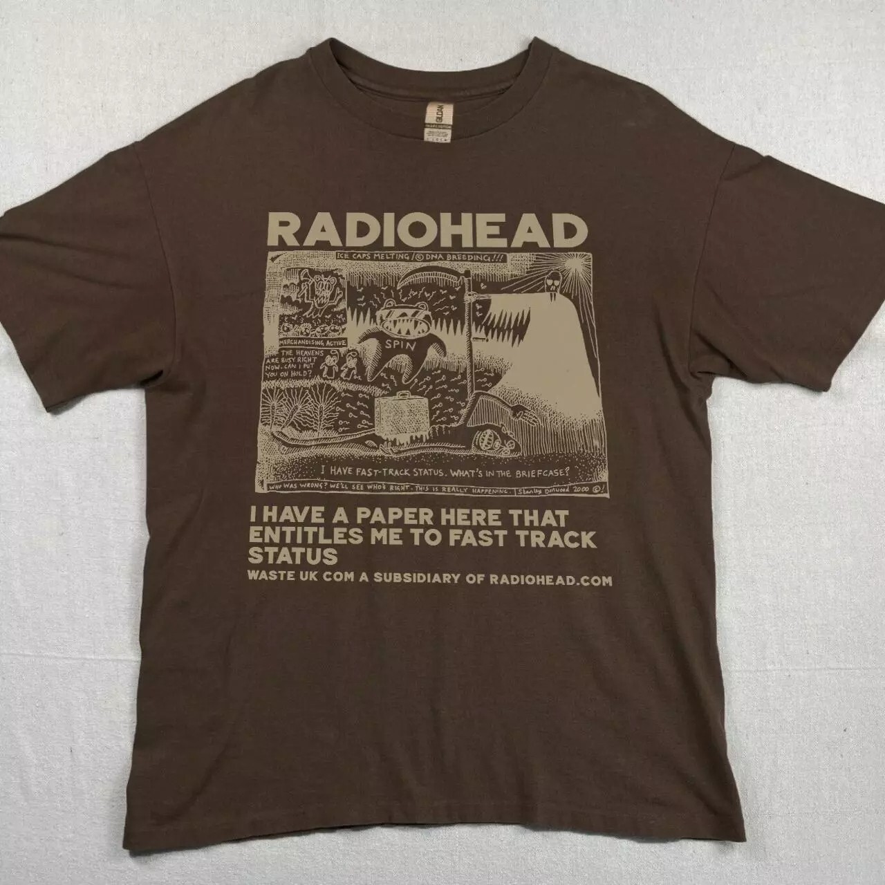 Radiohead Band 90s Graphic Brown Short Sleeve Unisex T shirt
