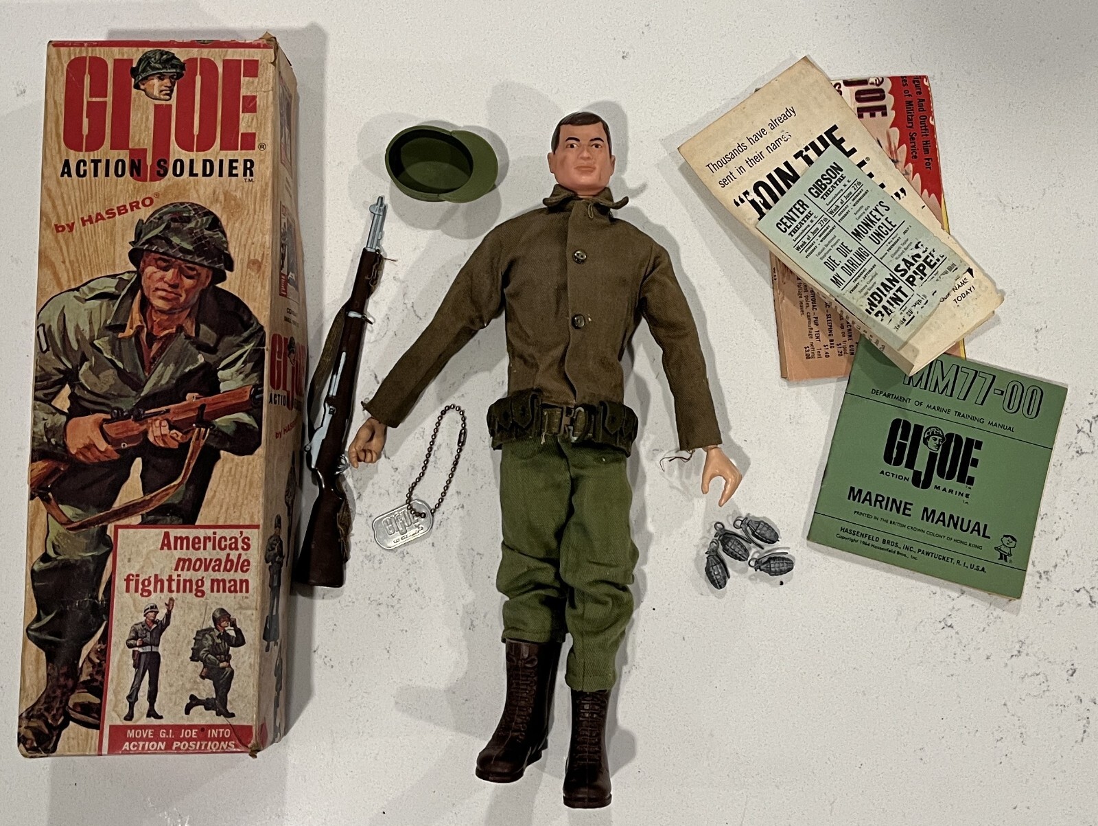1964 Hasbro - G.I. Joe Action Soldier Figure #7500 in Original Box