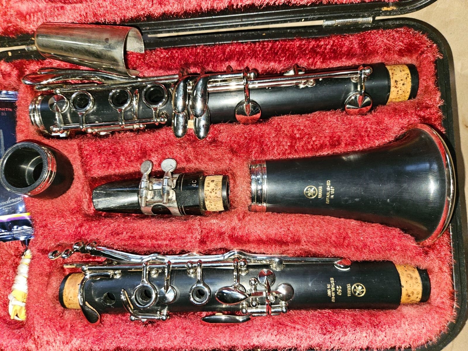Yamaha YCL-250 clarinet, Japan, with case and mouthpiece, Very