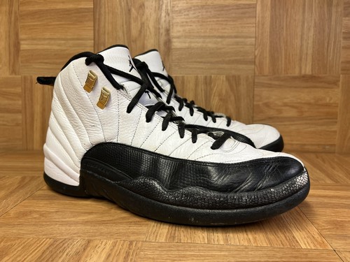 RARE🔥 Nike Air Jordan 12 XII Retro Taxi White Black Gold Sz 12