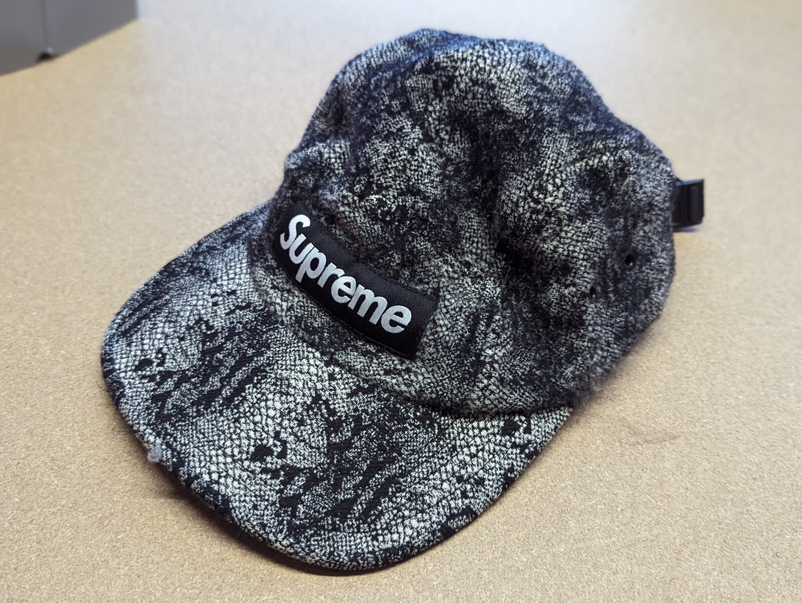 SUPREME 5 Panel Cap Size S-M Snakeskin Fleece Print Made in USA | eBay