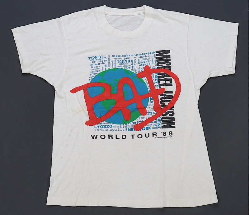 Rare Vintage Michael Jackson Bad 1988 World Tour T Shirt 80s Pop