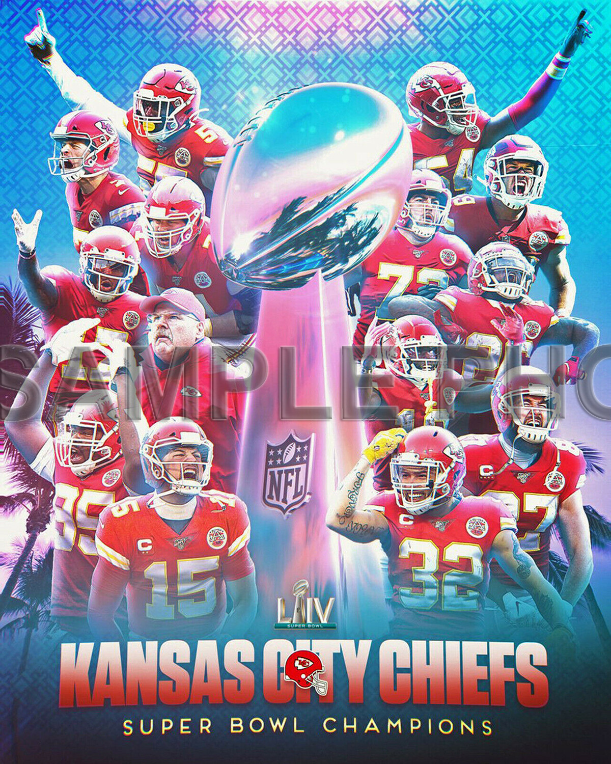Kansas City Chiefs 2019 Super Bowl Champions Composite 8x10 Photo
