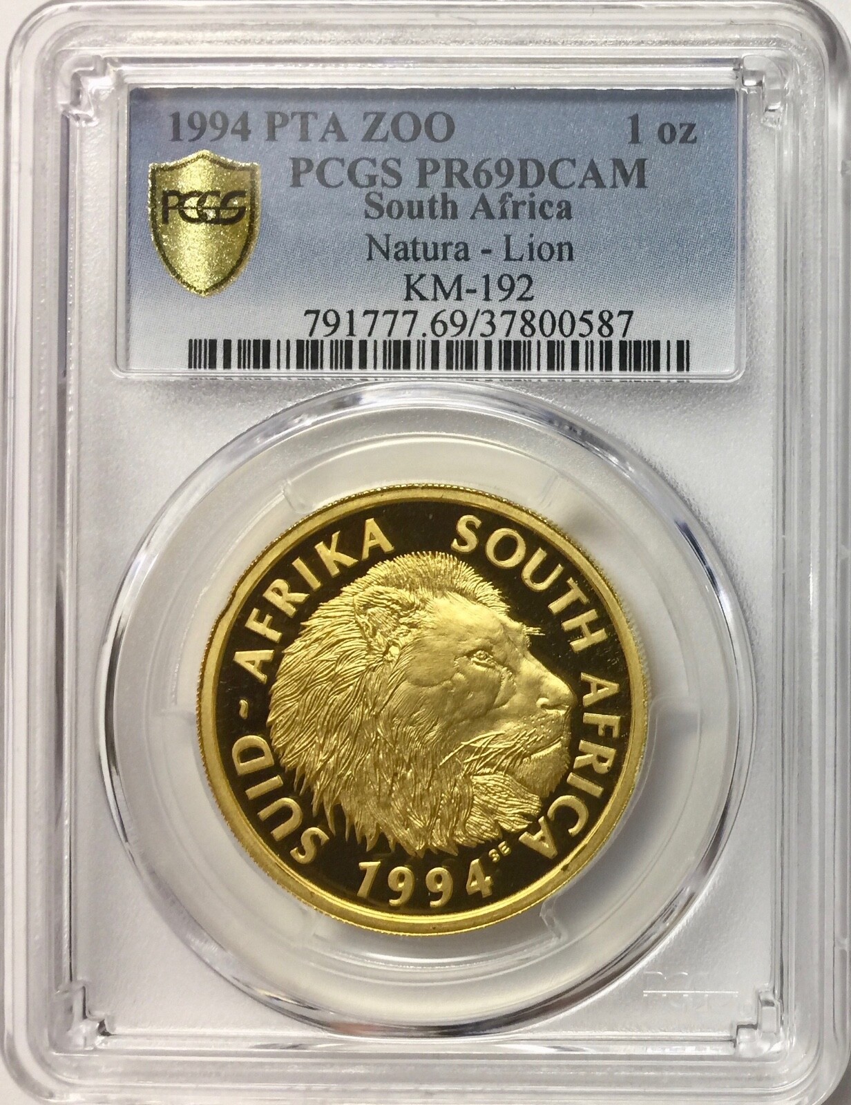 1994-PTA ZOO South Africa 1 oz Gold Natura-Lion PCGS PR-69 DCAM | eBay
