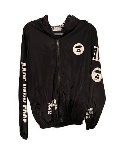 AAPE By Bathing Ape Somewhere In The Universe Black Windbreaker