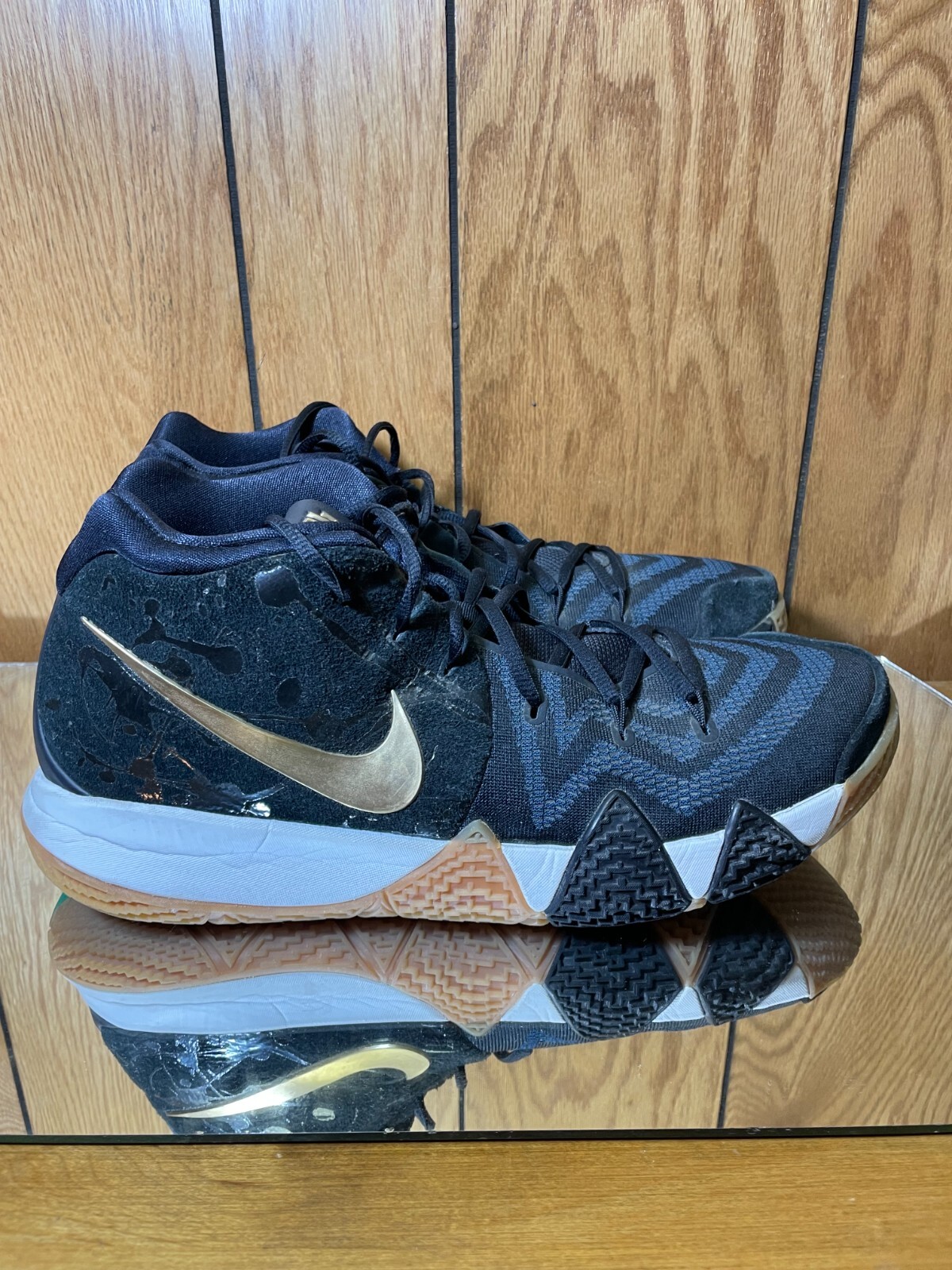 Nike Kyrie 4 Pitch Men's Size 13 Blue Black Basketball Shoes