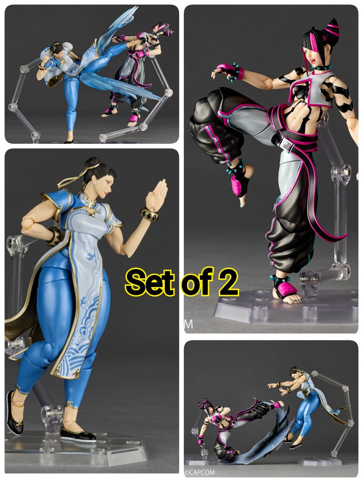 Revoltech Amazing Yamaguchi Juri & Chun-Li Street Fighter 6