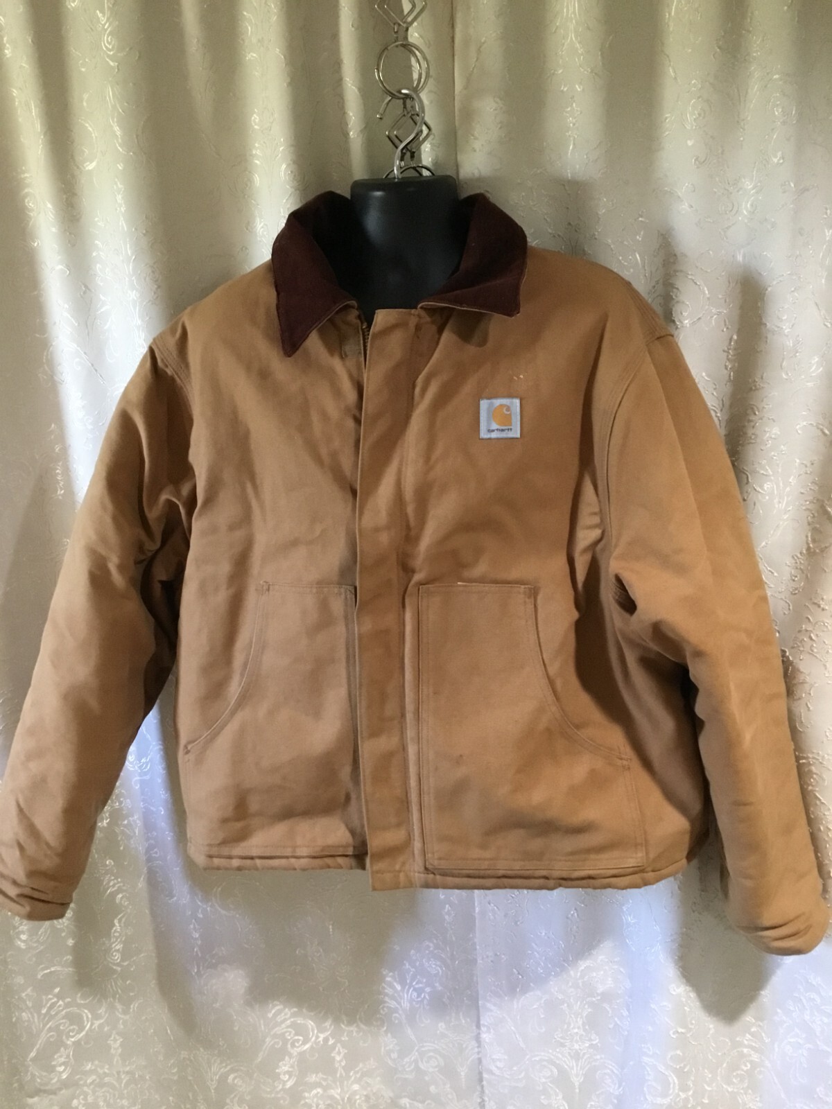 Carhartt Arctic Detroit Jacket 54 Brown Duck Quilted no Hood